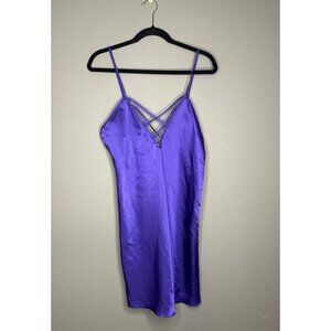 VTG Frederick's of Hollywood Women's Medium Blue Slip Dress Y2K